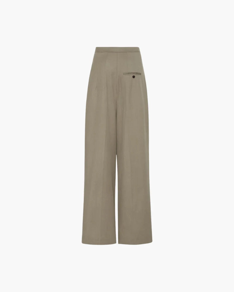 Woolen Wide-Leg Trousers