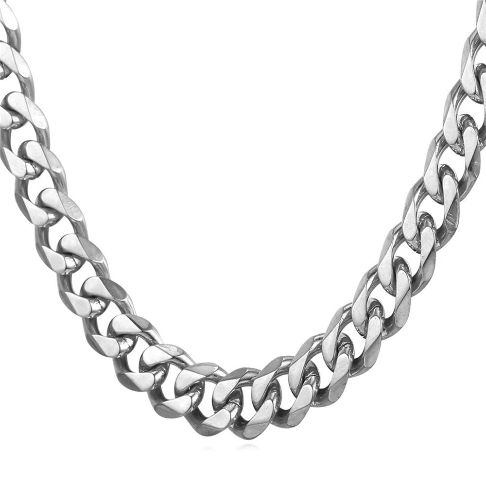 European And American Trendy Six Sided Grinding Stainless Steel Cuban Bracelet