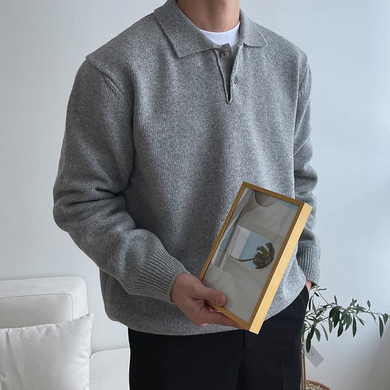 Oxford Button Half-Zip