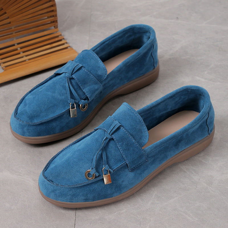 Antica Lusso Suede Lady Loafers